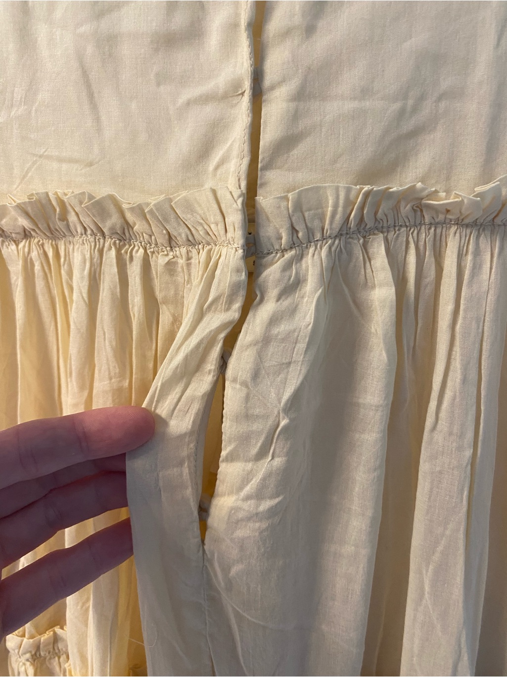 Nwt Innika Choo Rayleigh Grait Tiered Maxi Dress In Ivory Size 2/Medium — image 4 of 8